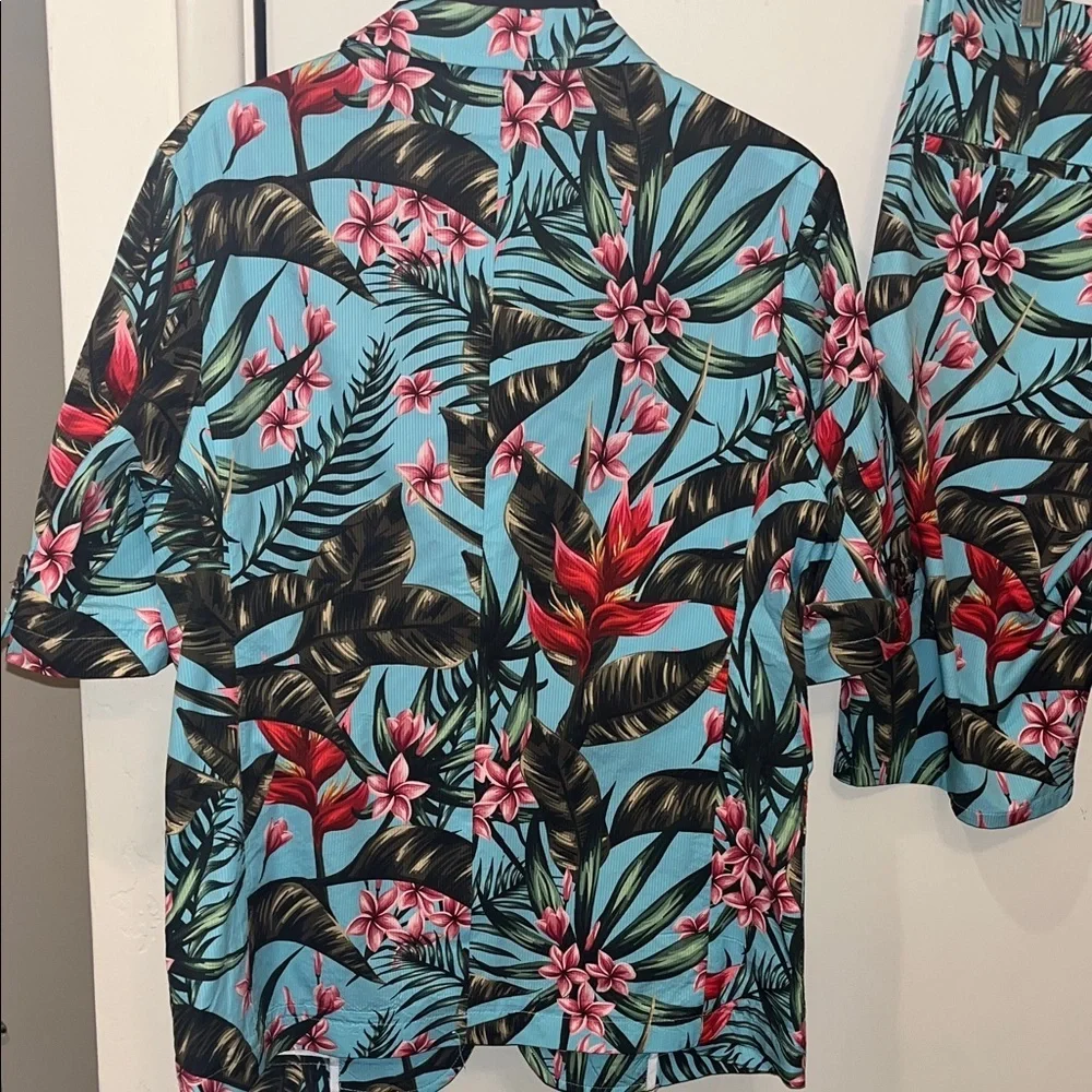 Cloud Style NWOT Tropical Floral Men's Bermuda Shorts Suit Set Medium